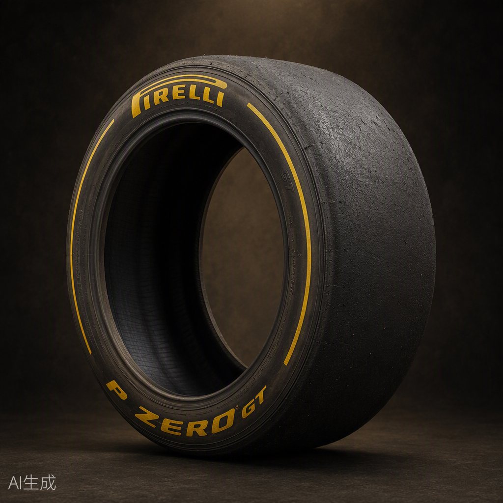 P Zero DHG Hard — race-used Pirelli GT tire with visible wear